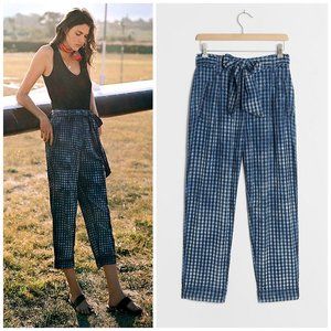 NWT Anthro Gingham Bleach High Rise Bow Tie Pants